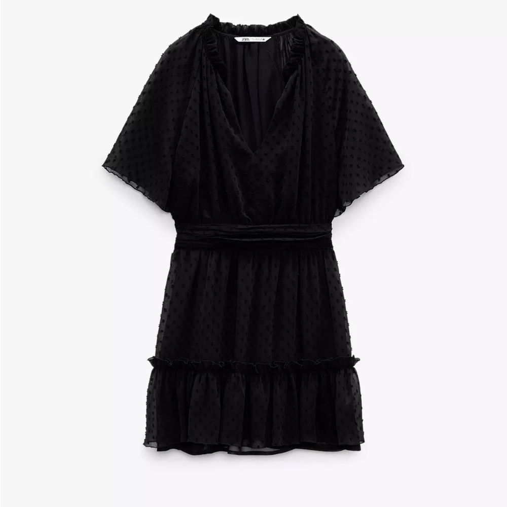 Zara ruffle mini dress